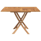 vidaXL Tuintafel inklapbaar 110x110x75 cm massief teakhout