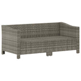 vidaXL 2-delige tuinloungeset met kussens grijs poly rattan