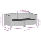 vidaXL 2-delige tuinloungeset met kussens grijs poly rattan