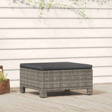 vidaXL 2-delige tuinloungeset met kussens grijs poly rattan