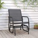 vidaXL Schuifstoel tuin 61x76x87 cm textileen en staal zwart