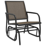 vidaXL Schuifstoel tuin 61x76x87 cm textileen en staal zwart
