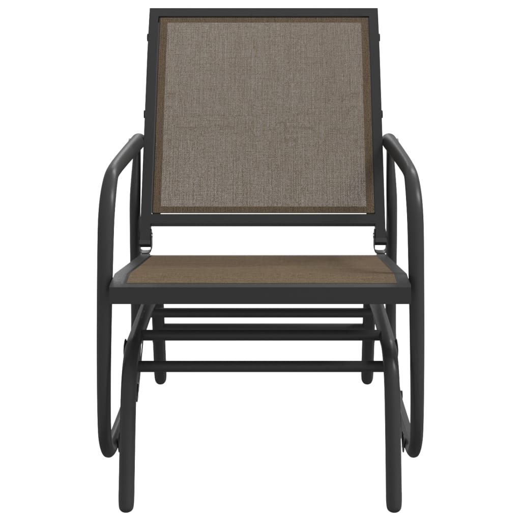 vidaXL Schuifstoel tuin 61x76x87 cm textileen en staal zwart