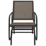 vidaXL Schuifstoel tuin 61x76x87 cm textileen en staal zwart
