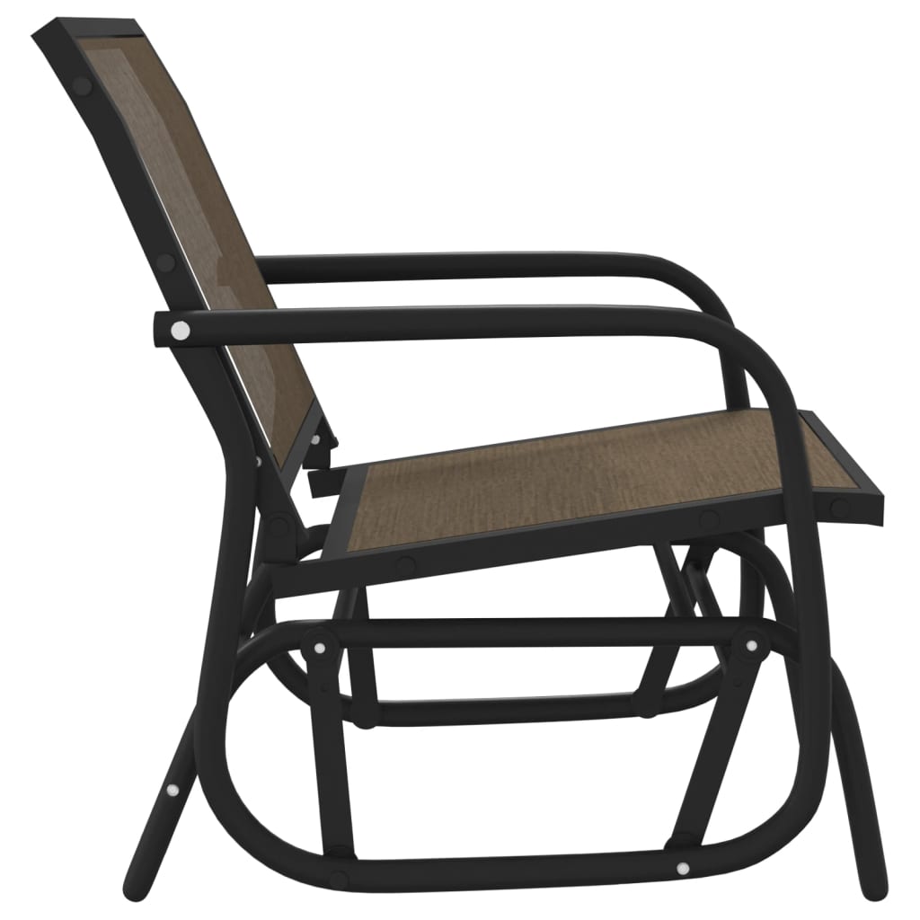 vidaXL Schuifstoel tuin 61x76x87 cm textileen en staal zwart