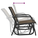 vidaXL Schuifstoel tuin 61x76x87 cm textileen en staal zwart