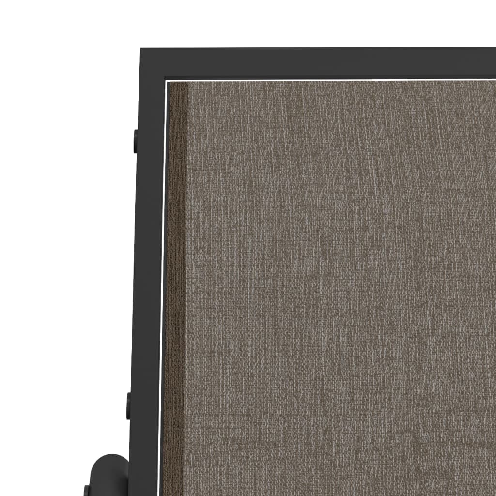 vidaXL Schuifstoel tuin 61x76x87 cm textileen en staal zwart
