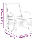 vidaXL Schuifstoel tuin 61x76x87 cm textileen en staal zwart