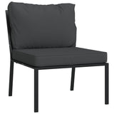 vidaXL Garden Chairs with Grey Cushions 2 pcs 60x74x79 cm Steel