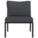 vidaXL Garden Chairs with Grey Cushions 2 pcs 60x74x79 cm Steel