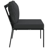 vidaXL Garden Chairs with Grey Cushions 2 pcs 60x74x79 cm Steel