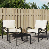 vidaXL Tuinstoel met grijze kussens 68x76x79 cm staal