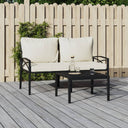 vidaXL Tuinstoelen met grijze kussens 2 st 62x75x79 cm staal