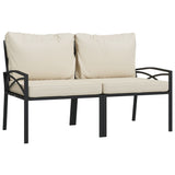 vidaXL Tuinstoelen met grijze kussens 2 st 62x75x79 cm staal