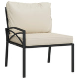 vidaXL Tuinstoelen met grijze kussens 2 st 62x75x79 cm staal