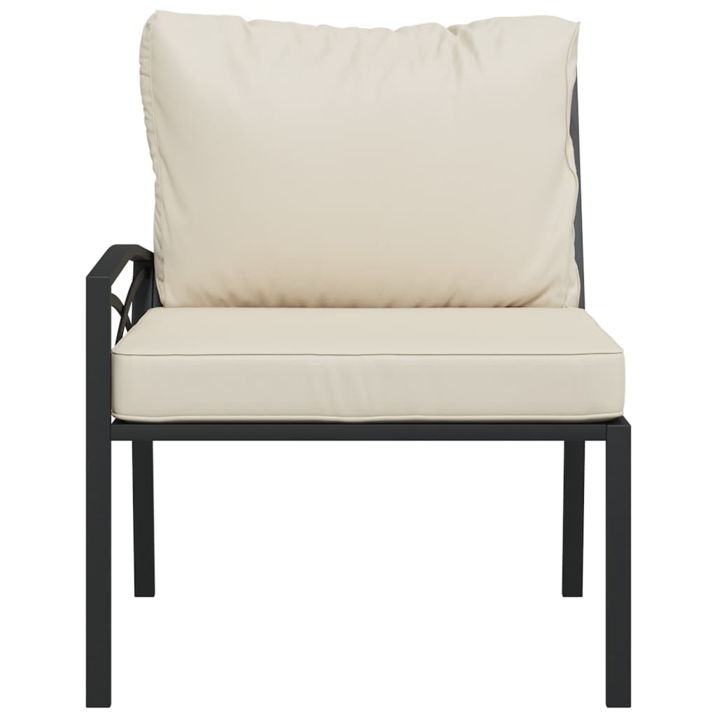 vidaXL Tuinstoelen met grijze kussens 2 st 62x75x79 cm staal