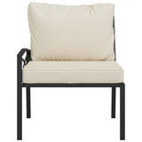 vidaXL Tuinstoelen met grijze kussens 2 st 62x75x79 cm staal