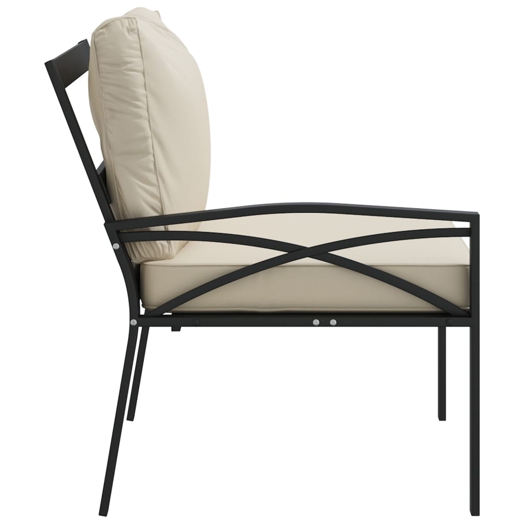 vidaXL Tuinstoelen met grijze kussens 2 st 62x75x79 cm staal