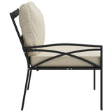 vidaXL Tuinstoelen met grijze kussens 2 st 62x75x79 cm staal