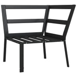 vidaXL Tuinstoel met grijze kussens 76x76x79 cm staal