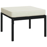 vidaXL Tuinvoetenbanken met grijze kussens 2 st 60x60x35 cm staal