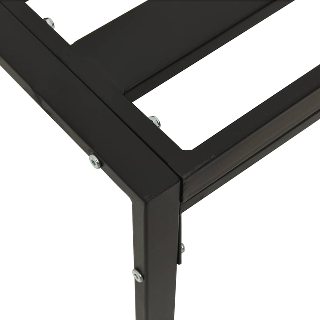 vidaXL Tuinvoetenbanken met grijze kussens 2 st 60x60x35 cm staal