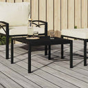 vidaXL Tuinvoetenbanken met grijze kussens 2 st 60x60x35 cm staal
