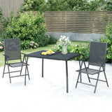 vidaXL Garden Table 50x50x72 cm Steel Mesh Anthracite