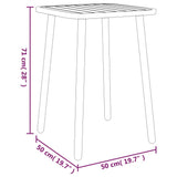 vidaXL Tuintafel 50x50x71 cm staal antracietkleurig