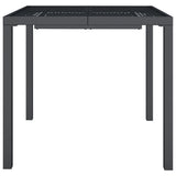 vidaXL Tuintafel 50x50x72 cm staal antracietkleurig