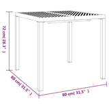 vidaXL Tuintafel 50x50x72 cm staal antracietkleurig