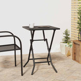 vidaXL Folding Garden Table 50x50x72 cm Mesh Steel Anthracite