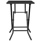 vidaXL Folding Garden Table 50x50x72 cm Mesh Steel Anthracite