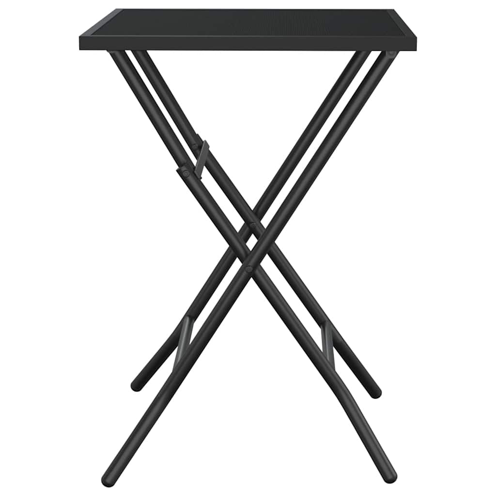 vidaXL Folding Garden Table 50x50x72 cm Mesh Steel Anthracite