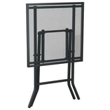 vidaXL Folding Garden Table 50x50x72 cm Mesh Steel Anthracite