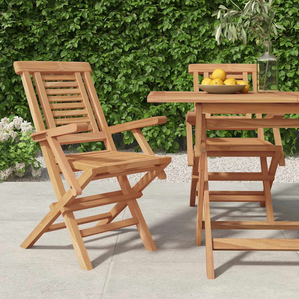 vidaXL Tuinstoelen inklapbaar 4 st 47x63x90 cm massief teakhout
