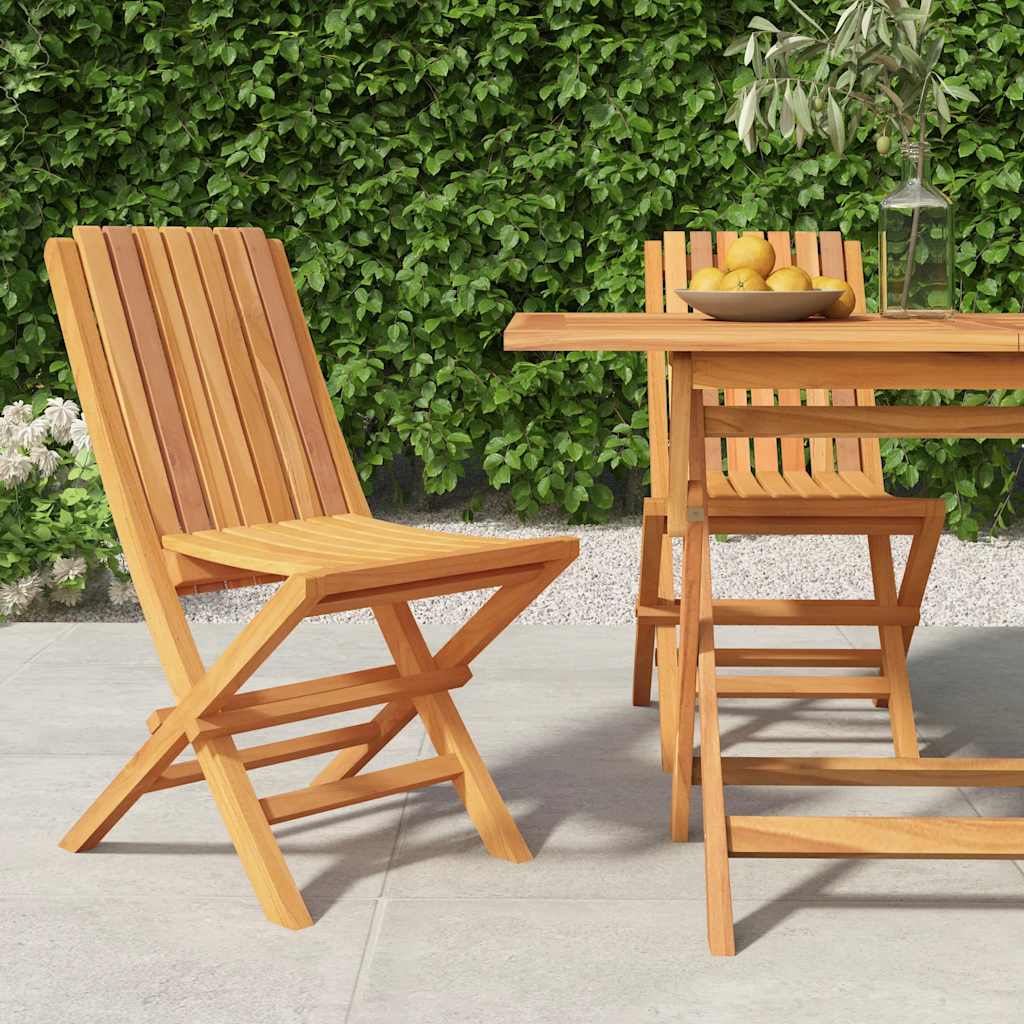 vidaXL Tuinstoelen 4 st inklapbaar 47x47x89 cm massief teakhout