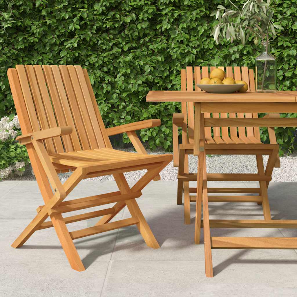 vidaXL Tuinstoelen 4 st inklapbaar 47x47x89 cm massief teakhout