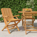 vidaXL Tuinstoelen 4 st inklapbaar 47x47x89 cm massief teakhout