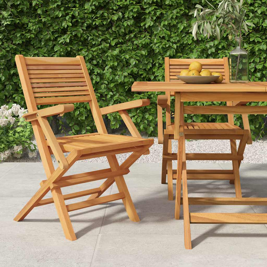 vidaXL Tuinstoelen inklapbaar 4 st 47x62x90 cm massief teakhout