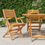 vidaXL Tuinstoelen inklapbaar 4 st 47x62x90 cm massief teakhout