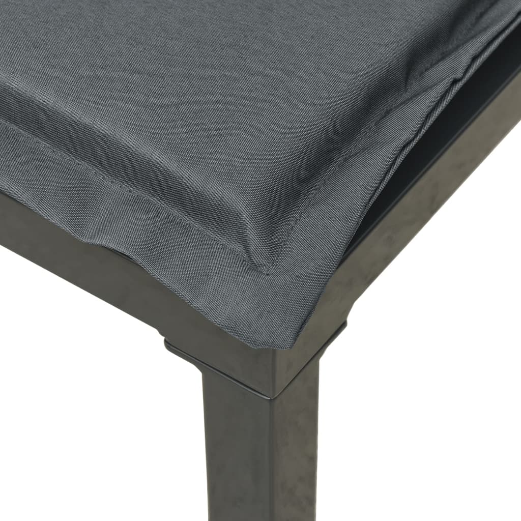 vidaXL Tuinhoekstoel met kussens poly rattan zwart en grijs
