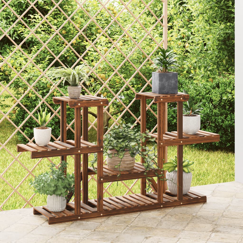 vidaXL Bloemenstandaard 110x25x96 cm massief vurenhout