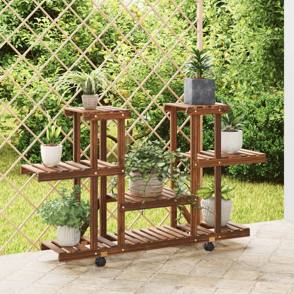 vidaXL Bloemenstandaard 110x25x96 cm massief vurenhout