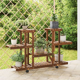 vidaXL Bloemenstandaard 110x25x96 cm massief vurenhout