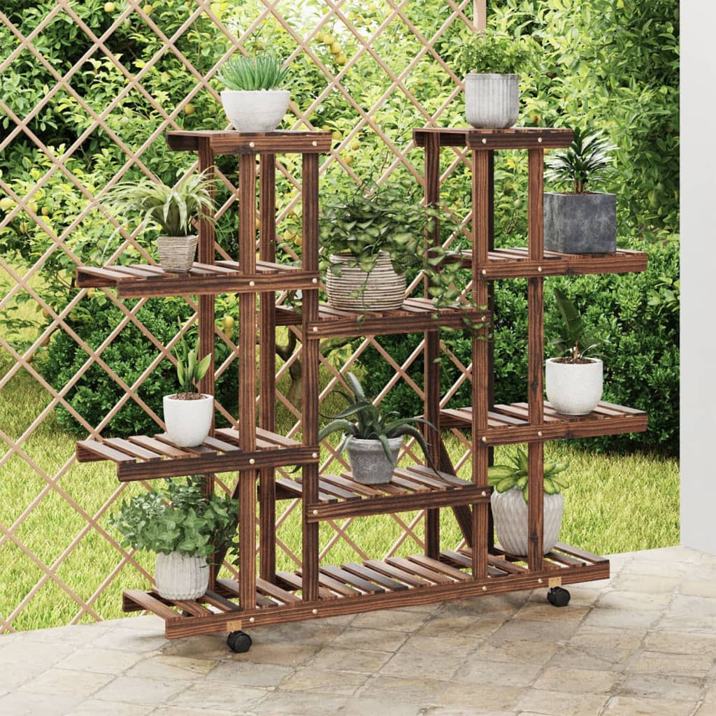 vidaXL Bloemenstandaard 110x25x96 cm massief vurenhout