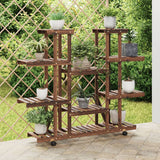 vidaXL Bloemenstandaard 110x25x96 cm massief vurenhout