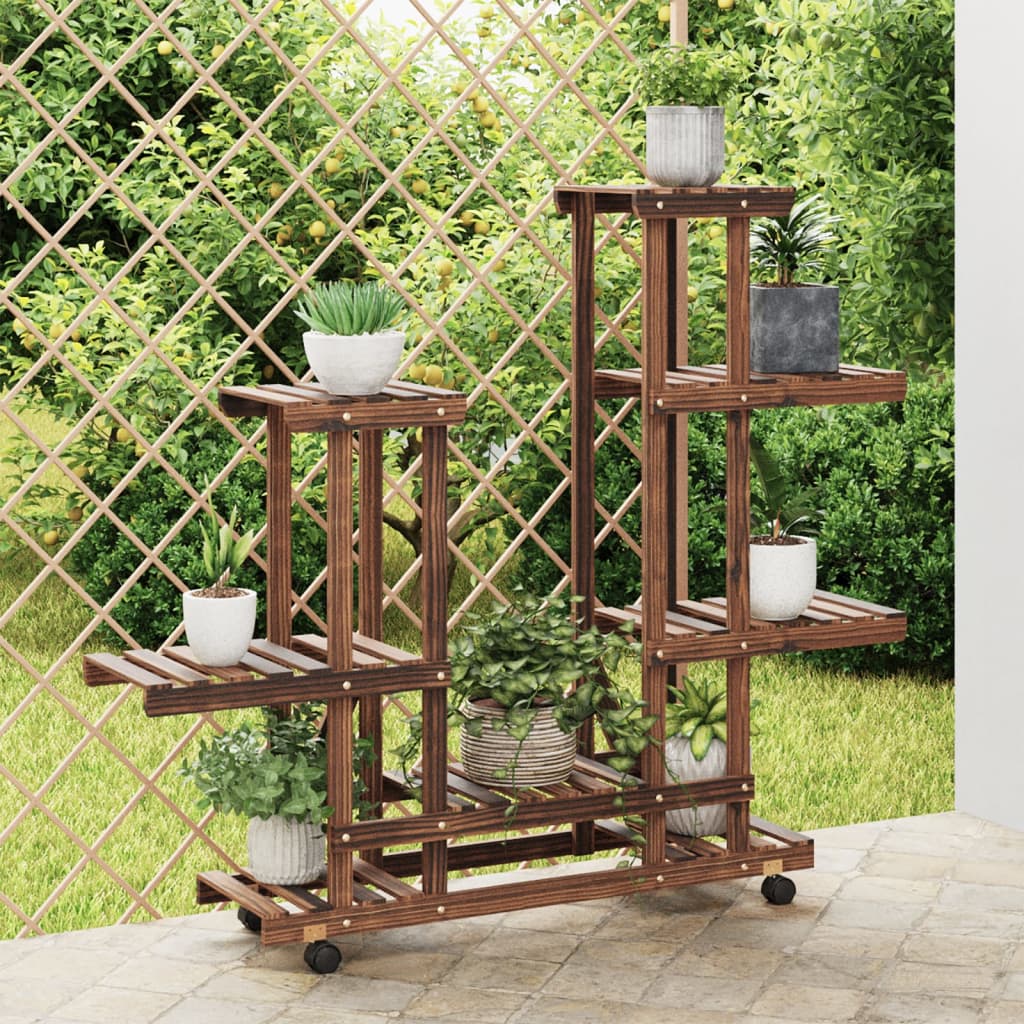 vidaXL Bloemenstandaard 110x25x96 cm massief vurenhout