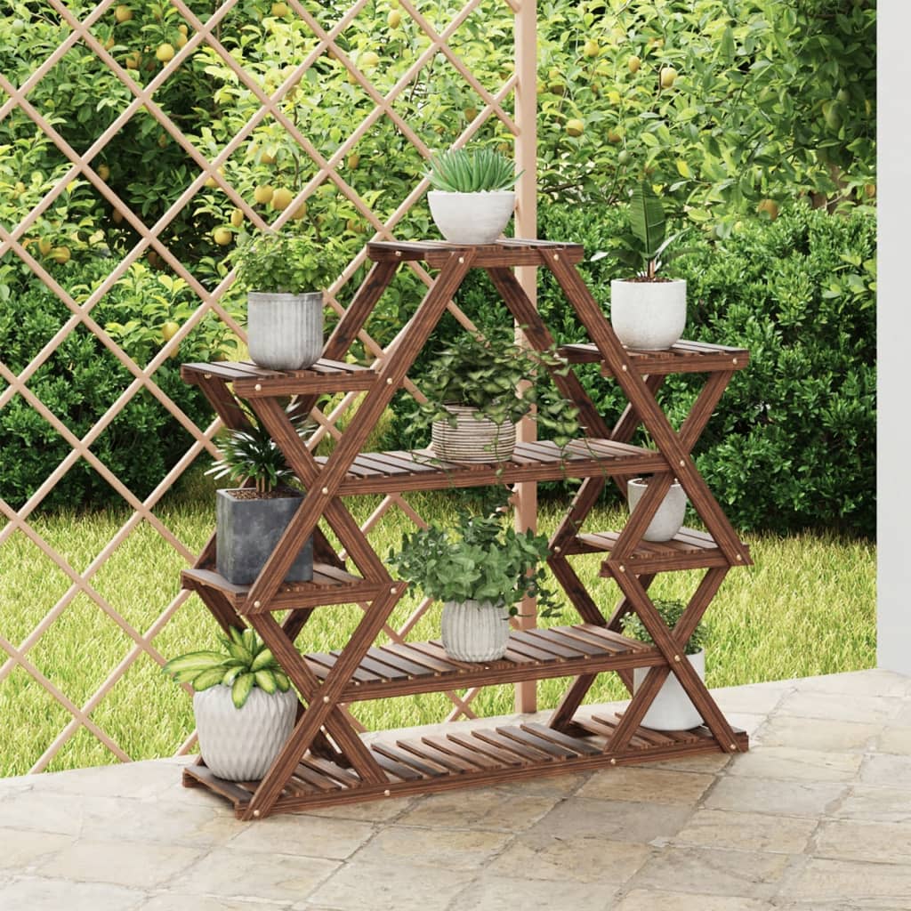 vidaXL Bloemenstandaard 110x25x96 cm massief vurenhout
