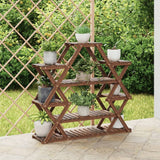 vidaXL Bloemenstandaard 110x25x96 cm massief vurenhout